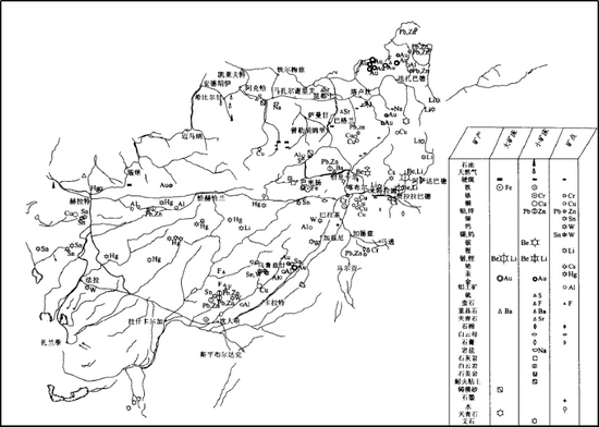 　　▲阿富汗矿产资源分布略图（据世界矿情）