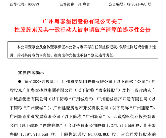 粤泰集团控股股东