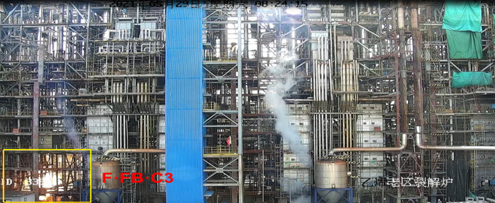 图12  现场视频监控起爆点（第三帧）示意图