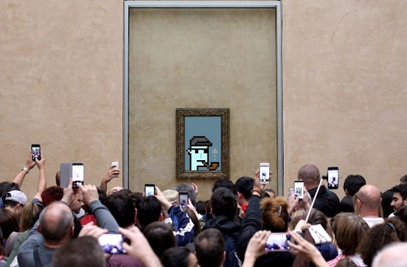 新时代的“蒙拉丽莎”，图片来自于OpenSea，版权属于原作者