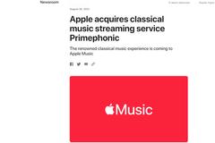 苹果收购古典乐流媒体平台Primephonic 扩充曲库至7500万首
