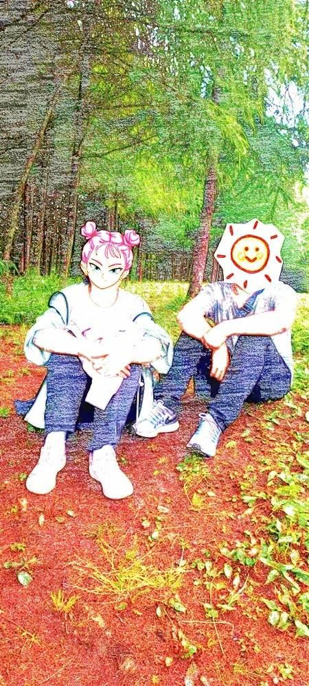 申先生和女儿合影（申先生供图）