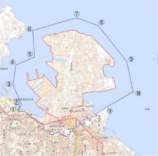 横须贺海军设施周边地域（图片来源：日本防卫省网站）