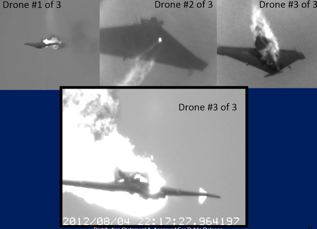 美海军激光武器击落无人机视频截图 