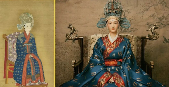 ▲影视剧中仿照了宋画的妆容。来源/电视剧《清平乐》剧照