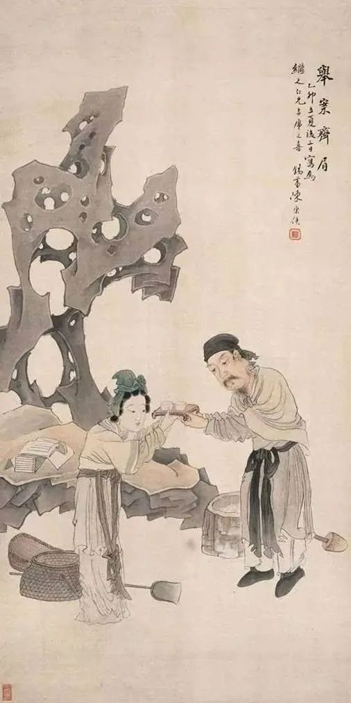 ▲举案齐眉的绘画。来源/网络