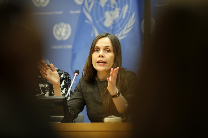 冰岛总理雅各布斯多蒂尔 资料图 新华社记者 李木子 摄