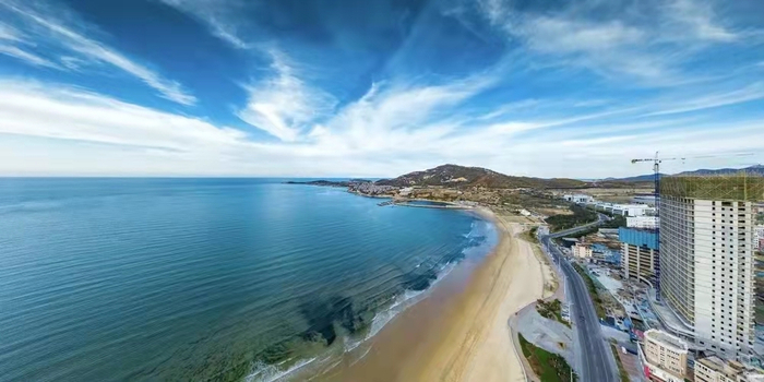 威海金滩海岸线的某地产项目视觉中国图