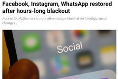Facebook服务在全球中断数小时后恢复 马克扎克伯格道歉