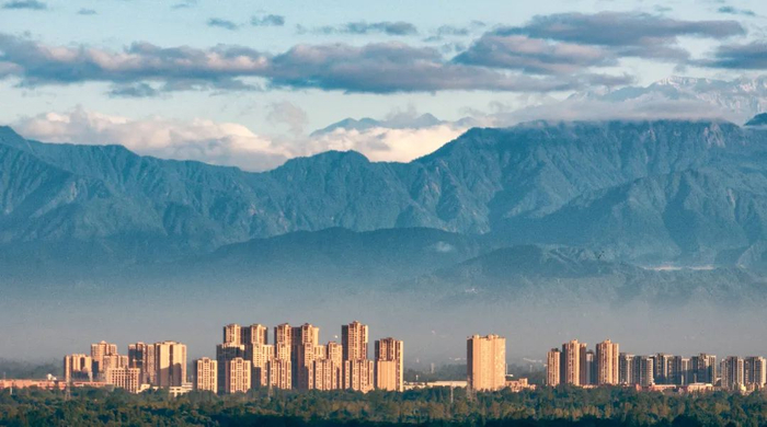 ▲从温江眺望郫都