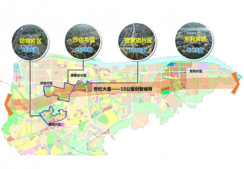 火炬区四个“工改工”片区区位示意图