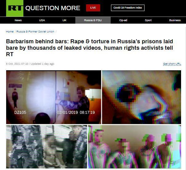 俄罗斯RT网站报道截图