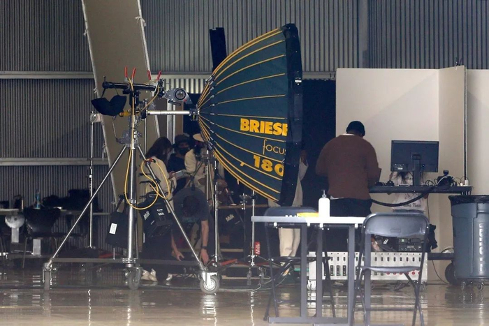 美国好莱坞某拍摄现场 图片来源：视觉中国