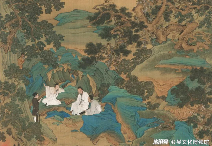 （明）仇英《桃源仙境图》局部，天津艺术博物馆藏