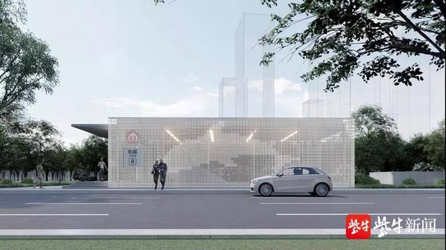 鱼嘴站玻璃砖出入口效果图