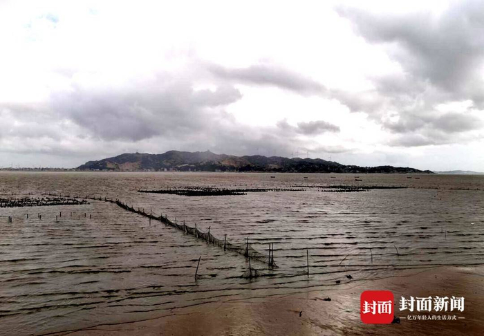 海湾对面是欧某中藏身的山体