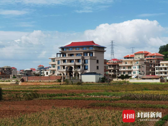 平海湾畔农村地区别墅成群