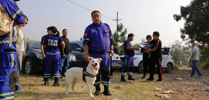 平山县太行应急救援队队长张永峰此前参与救援工作（张永峰供图）