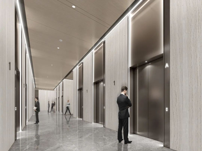 △敏捷广场电梯厅效果图