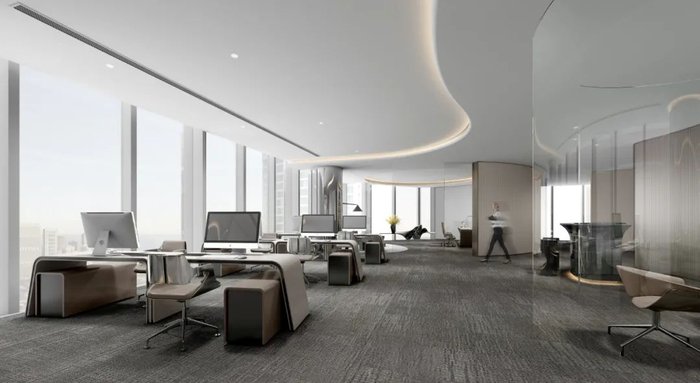 △敏捷广场商业中心办公区效果图