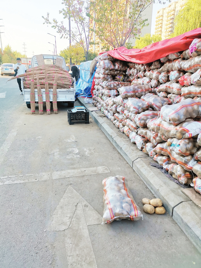  记者在采访中了解到，今年来自牡丹江的土豆成色比较好，但价格也略贵。 本报记者 于悦 摄