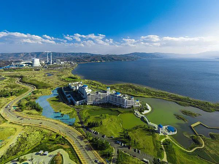 　昆明阳宗海区域俯瞰 