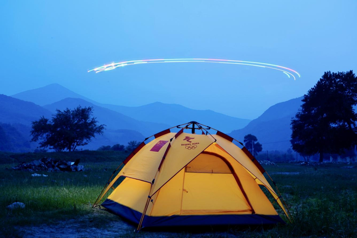 冬奥“国旗款”帐篷