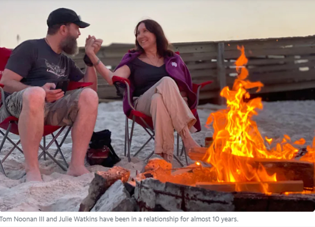 托马斯·努南与未婚妻 图源：外媒