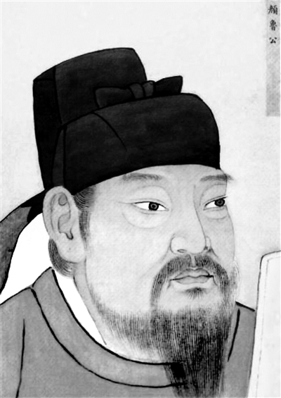 唐朝名臣、书法家颜真卿画像。（资料图片）