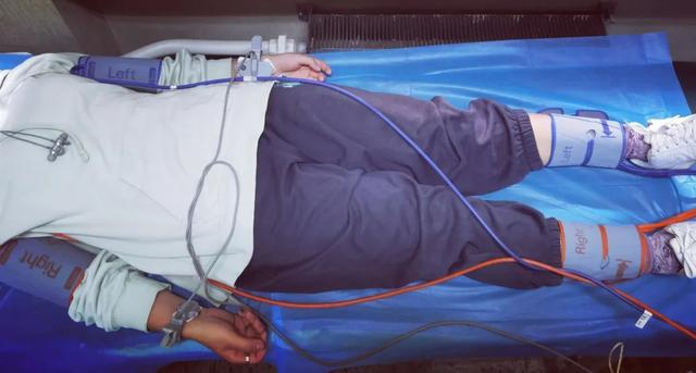 四肢血压测量（仰卧位）示意图