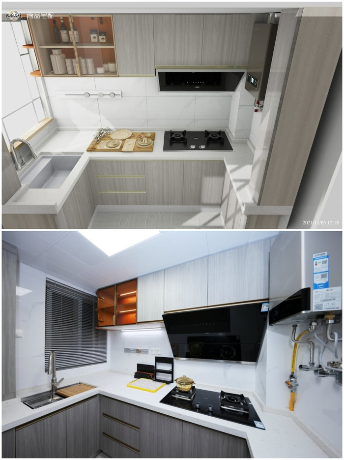 设计效果图与实际交付对比