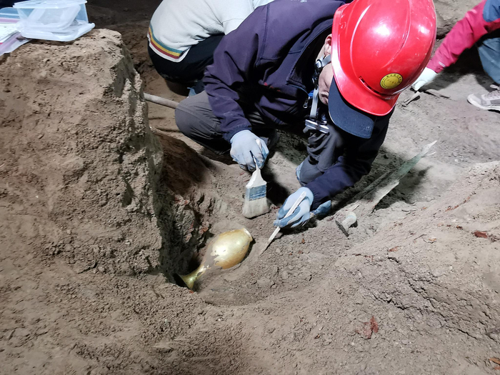 “2018血渭一号墓”考古现场。受访者供图