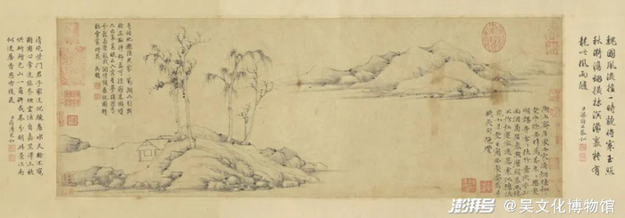 （元）倪瓒《安处斋图》，台北故宫博物院藏