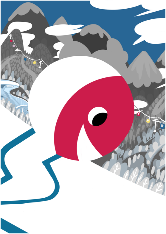 图为1968年格勒诺布尔冬奥会吉祥物。