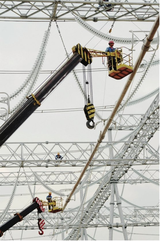 汇源通集团电力项目施工现场。