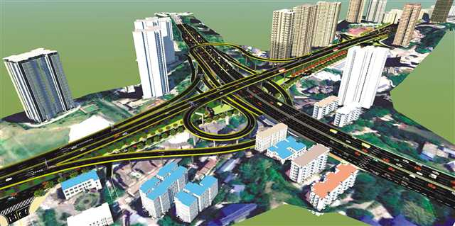 大学城复线隧道项目效果图。（市住房城乡建委供图）