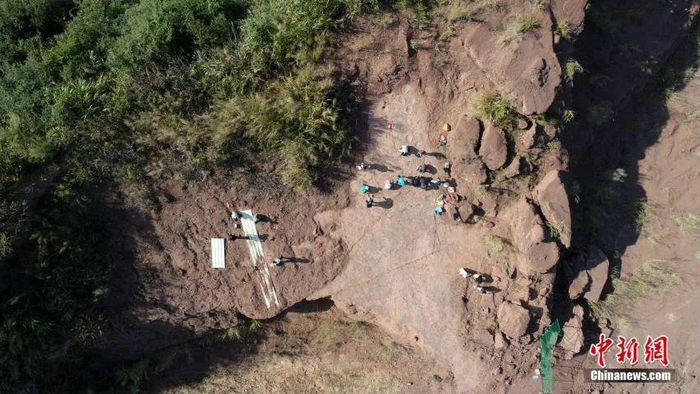 足迹点航拍图。上杭县委宣传部 供图