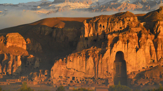 巴米扬大佛遗址。图源：CGTN