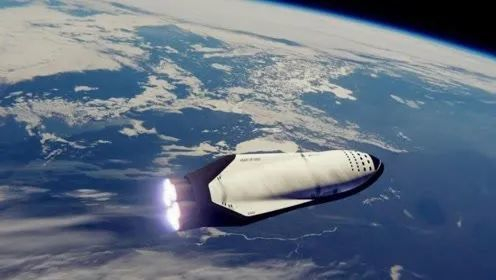 载人飞船前往火星想象图 