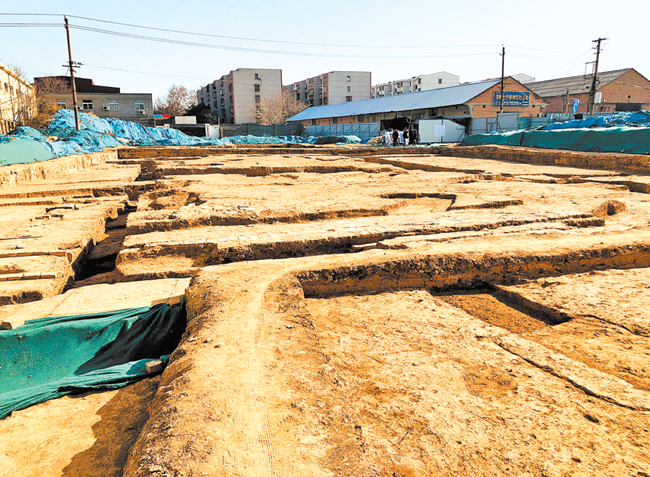 隋唐洛阳城玄武门遗址 （记者 郭歌 摄）