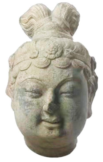 唐代菩萨石头像。郑州博物馆供图