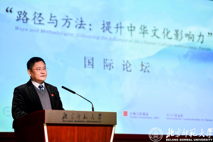 中国文化国际传播研究院执行院长向云驹主持论坛