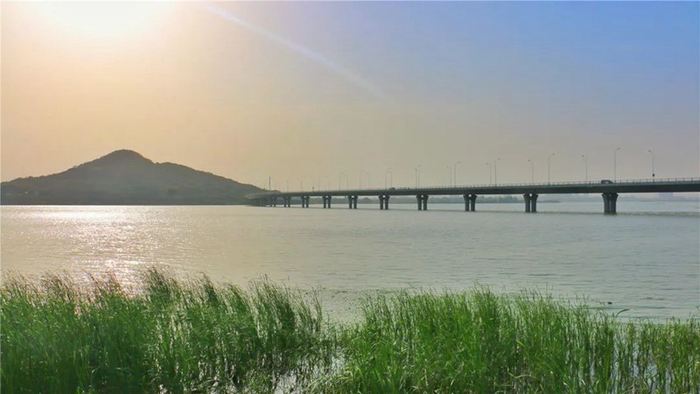 严西湖大桥实景图