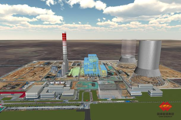 图为数字化冷却塔模型