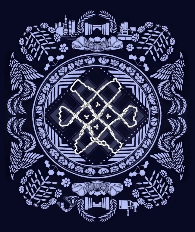 为迎接华东师范大学七秩华诞，李大为教授、张亮研究员和地理科学学院苏子祺同学、唐曦教授、余柏蒗教授共同为这个成果设计了一幅背景插图。