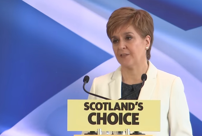 △2020年1月31日，妮古拉·斯特金继续号召民众举行独立公投。（图片来源：《卫报》）