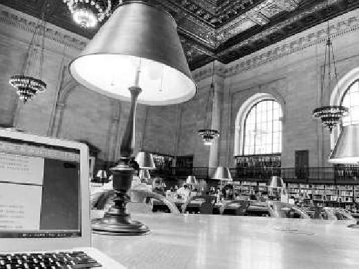　　纽约市立图书馆玫瑰阅览室 北洋摄