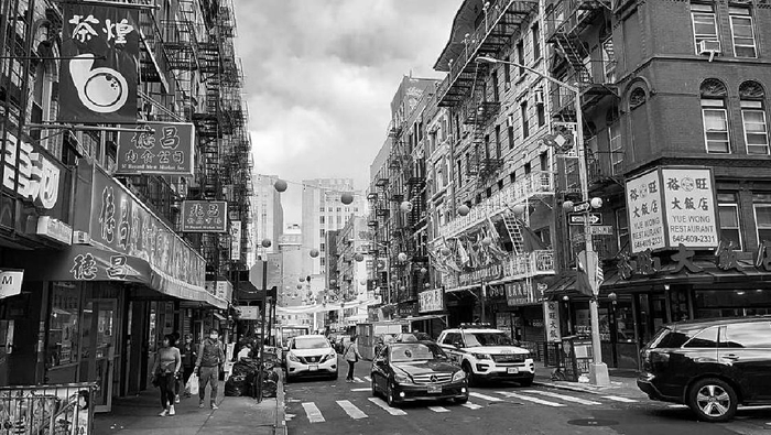 　　纽约曼哈顿唐人街街景 北洋摄