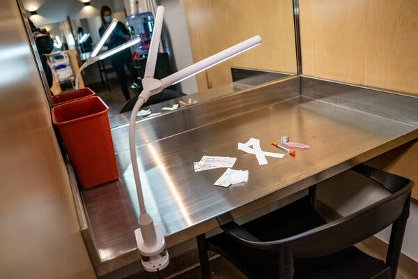 纽约OPC的注射处。（图源：纽约时报）