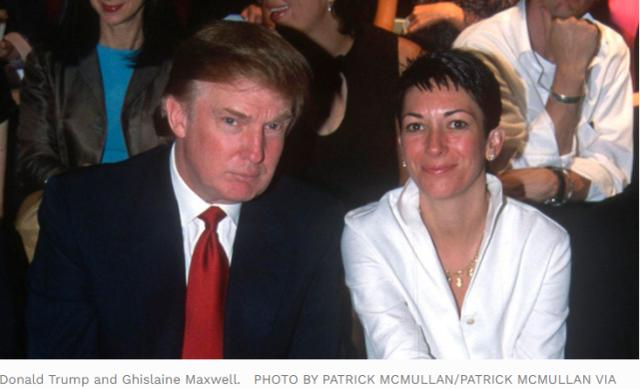 特朗普与麦克斯韦。图源：外媒截图